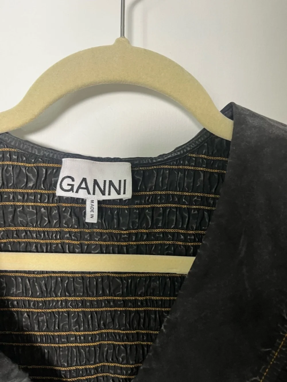 GANNI Garment Dyed Cotton Mini Smock - Picture 4 of 5